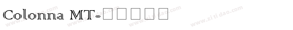 Colonna MT字体转换